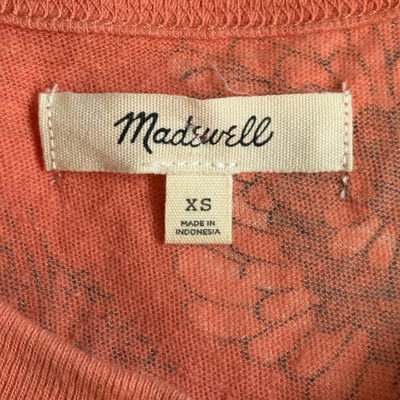 Madewell The Perfect Vintage Tee Floral Orange Size XS - Picture 6 of 6